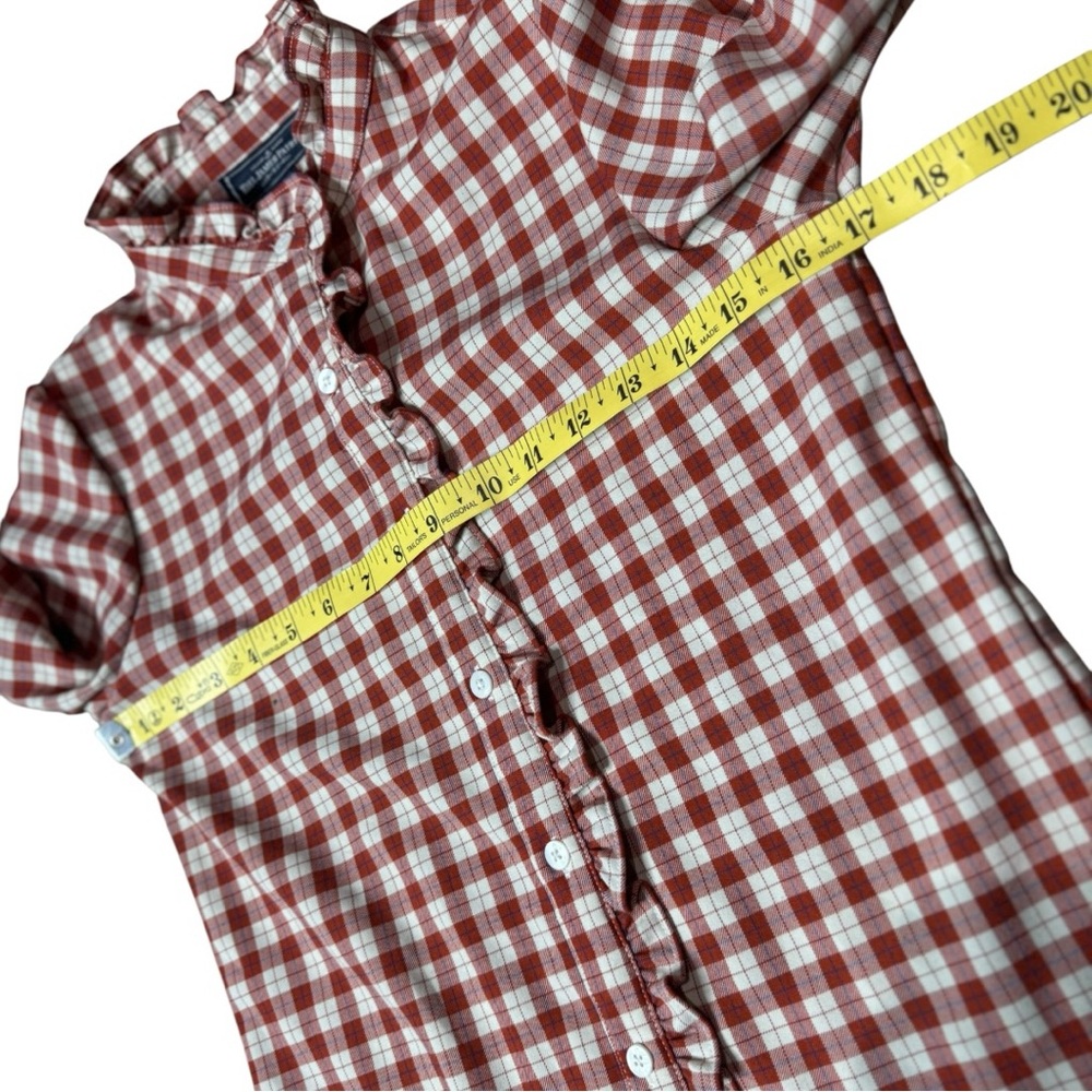 Kiel James Patrick Check Ruffle Shirt size XS - Picture 7 of 8